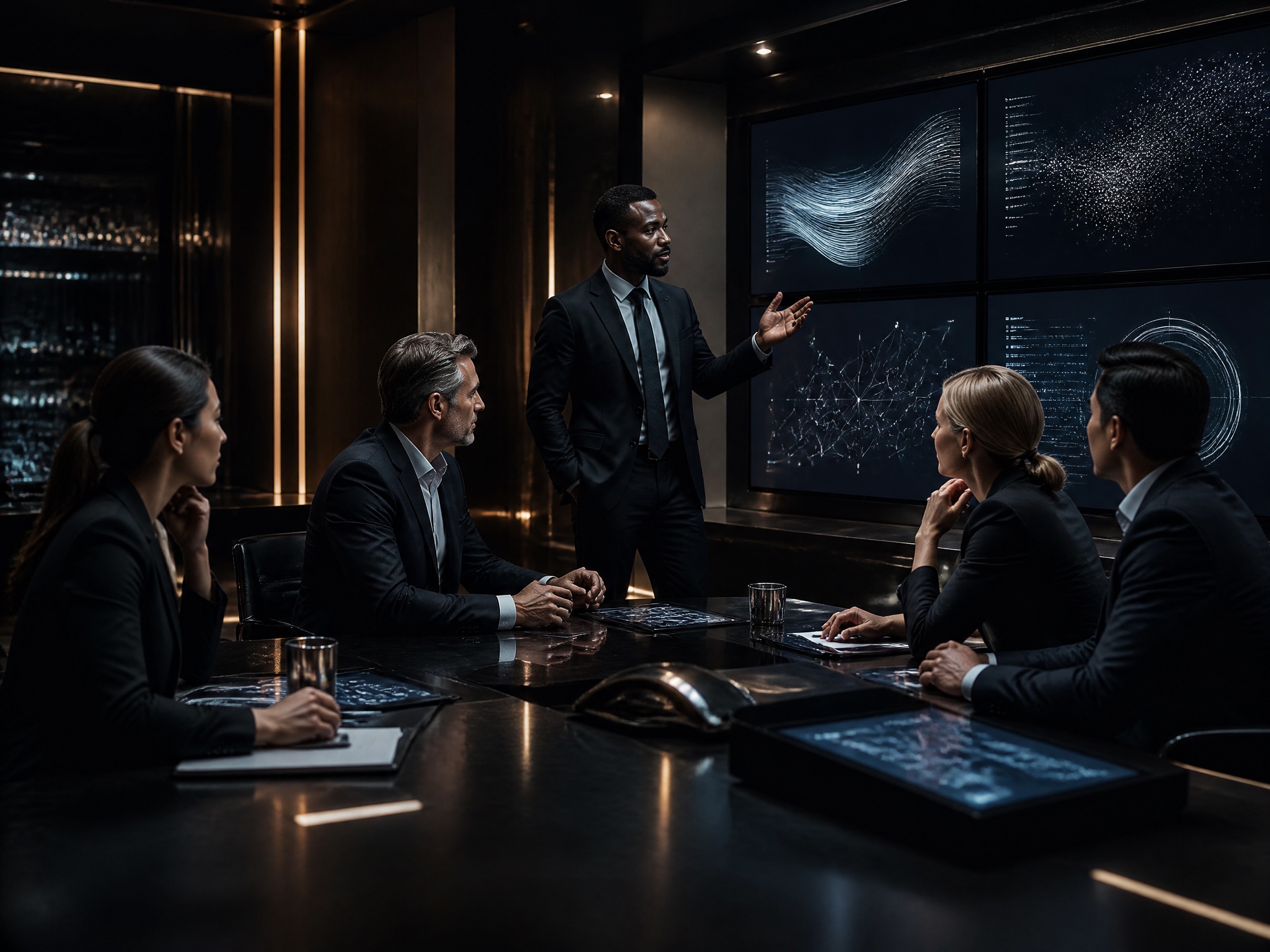 Analytics team reviewing AI performance