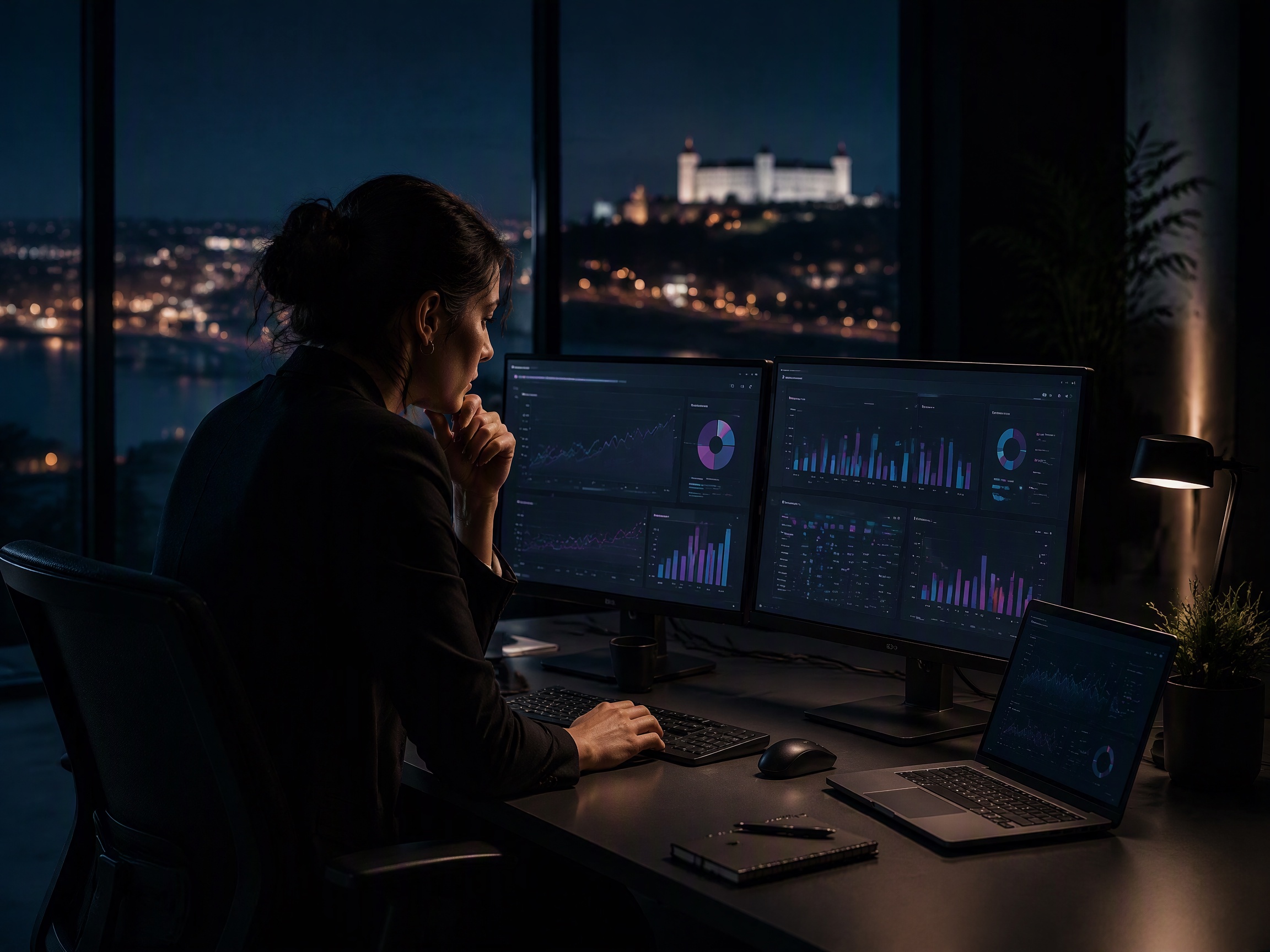 Marketing strategist reviewing campaign performance